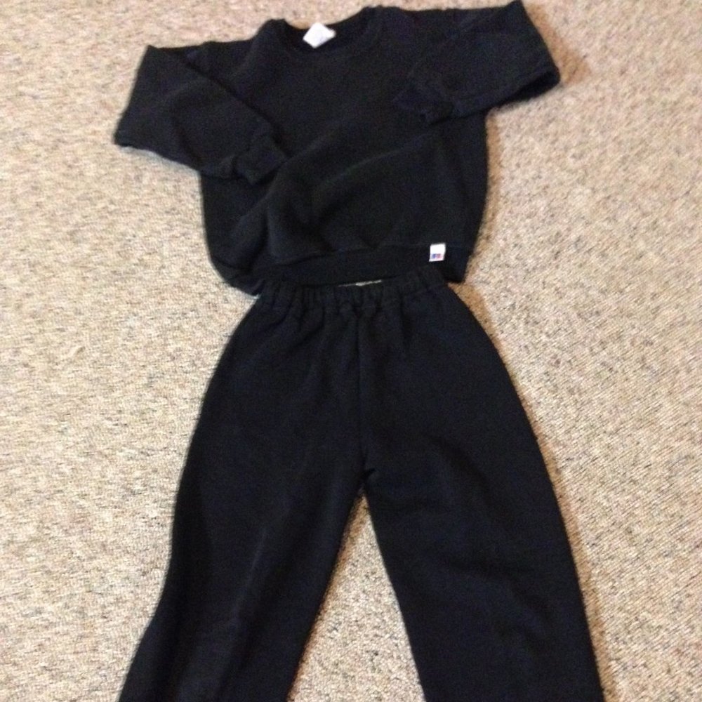 Kid's Russell Crewneck Sweat Top & Bottom Sz7